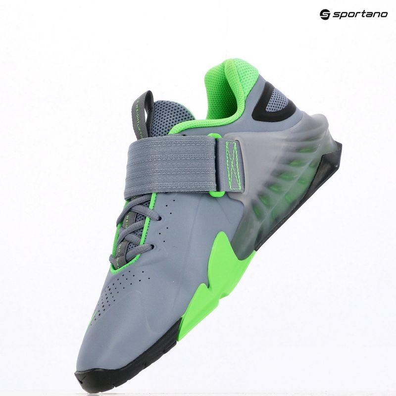 Nike Savaleos hamuszürke pala/zöld sztrájk/antracit súlyemelő cipő 9