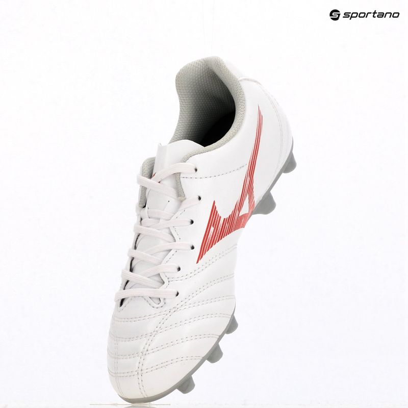Mizuno Monarcida Neo III Select Jr MD gyermek focicipő fehér/sugárzó piros 9