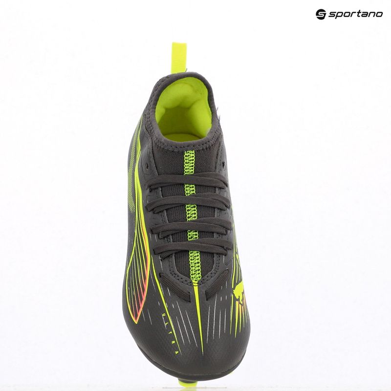 PUMA Ultra 5 Match FG/AG Jr gyermek futballcipő matt öregített ezüst/sárga riasztás/puma öregített ezüst 9