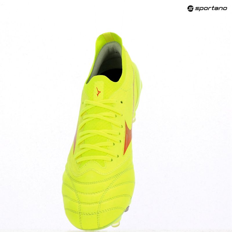 Mizuno Morelia Neo IV β Elite MIX safety yellow/fiery coral 2/safety yellow férfi futballcipő 9