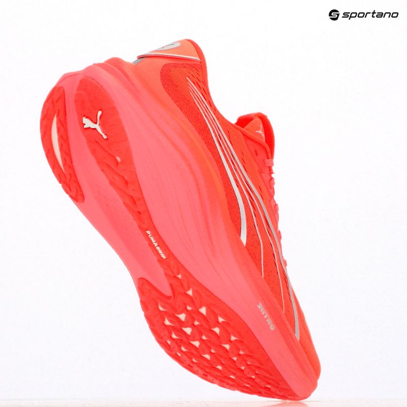PUMA MagMax Nitro férfi futócipő izzó piros/barack fagy 9