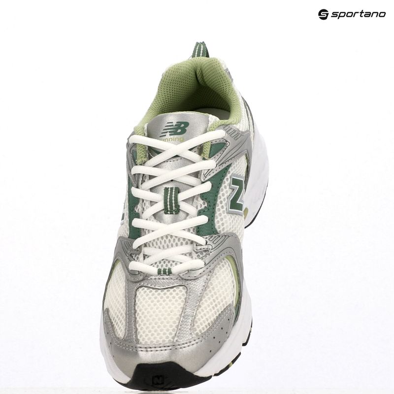 New Balance 530-as ezüst metál/mályvazöld cipő 9
