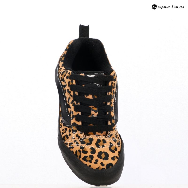 Vans Knu Skool leopárd fekete cipő 9