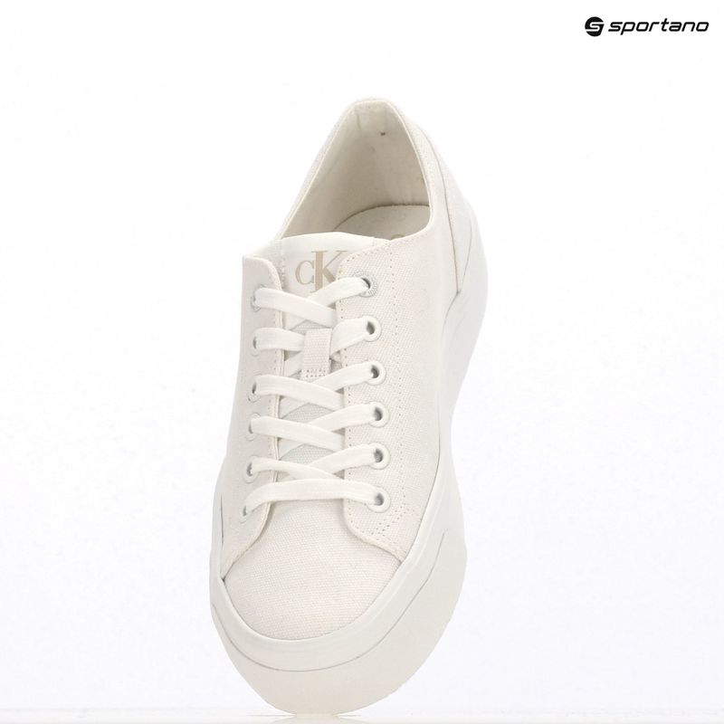 Calvin Klein női edzőcipő YW0YW01763 Vulc Flatform Low Cv MG tripla fényes fehér 9