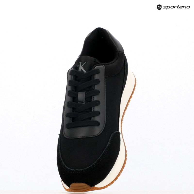 Calvin Klein női cipő YW0YW01888 Retro Runner Low Laceup Canvas fekete/világos fehér 9