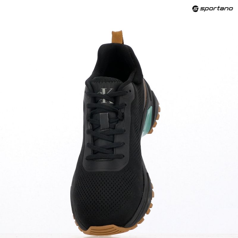 Calvin Klein férfi cipő YM0YM01284 Hike Runner Tech Knit Ck Black/Grain Brown/Wild Green Fekete/Grain Brown/Wild Green 9