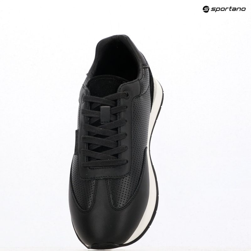 Calvin Klein férfi cipő HM0HM01871 Low Prof Runn Laceup Perf Lth Black/Bright White Fekete/Fényes Fehér 9