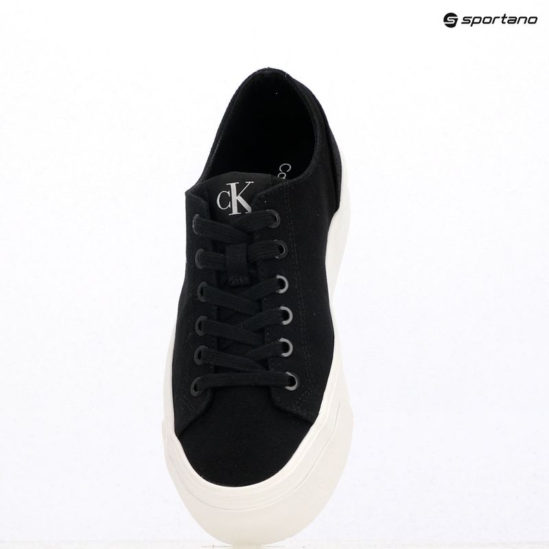 Calvin Klein női tornacipő YW0YW01763 Vulc Flatform Low Cv MG fekete/fényes fehér 9