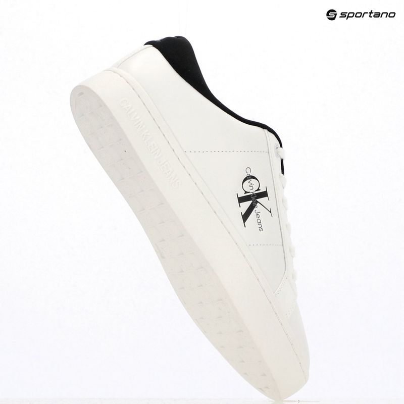 Calvin Klein női cipő YW0YW01444 Classic Cupsole Lowlaceup Lth Wn világos fehér/fekete 9