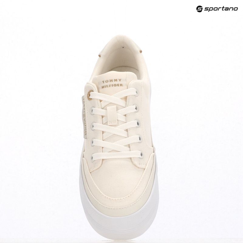 Tommy Hilfiger Essential Vulc Textile YBL női edzőcipő ekrü színben 9