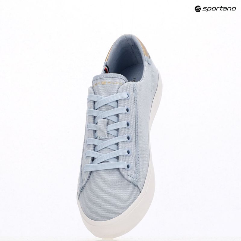Tommy Hilfiger női edzőcipő Vulc Canvas Lace Up szellős kék 9