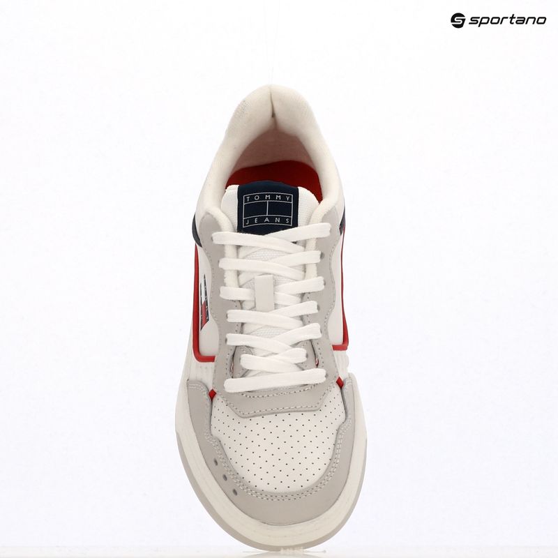Tommy Jeans Férfi Cupsole Elevated bőr cipő piros/fehér/fekete 9