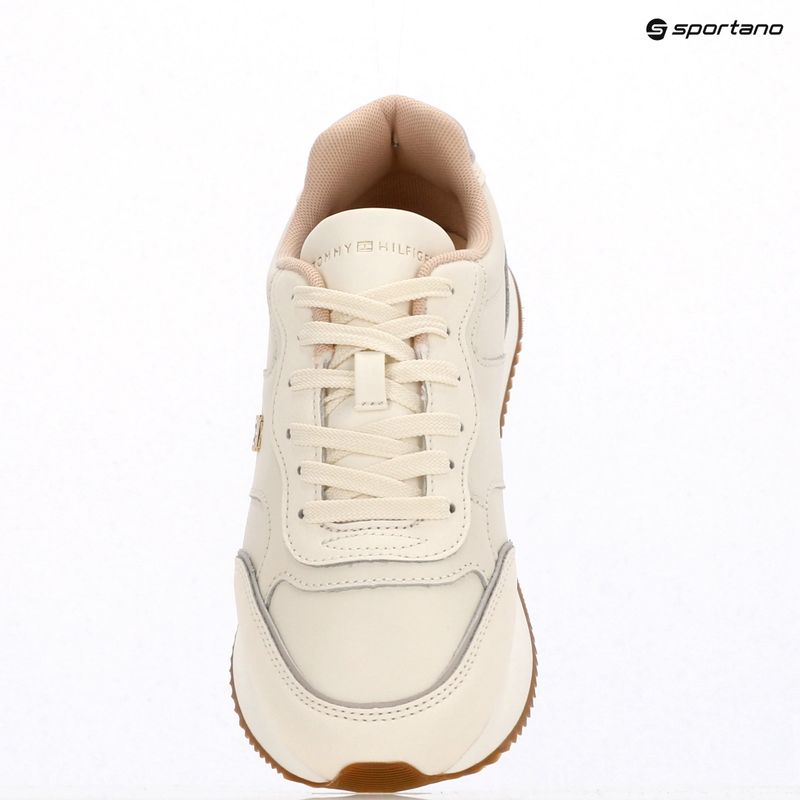 Tommy Hilfiger Leather Runner női cipő elefántcsont szirom/newsprin 9