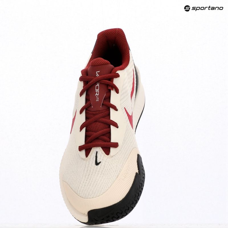 Női teniszcipő Nike Vapor Lite 3 halvány elefántcsont / rózsaszín / vitorla / csapat piros 9