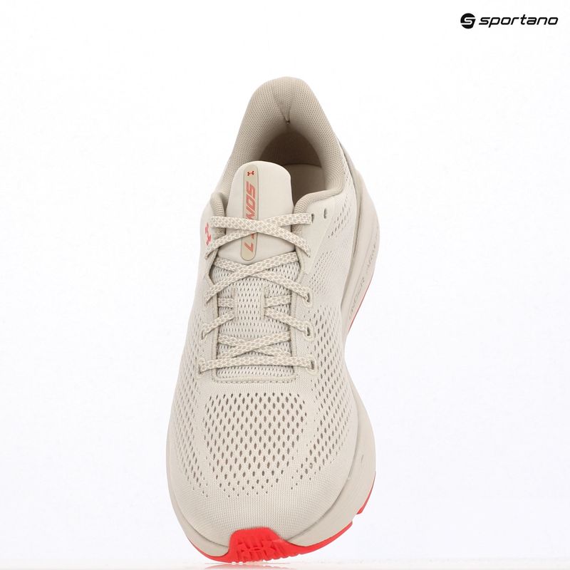 Férfi futócipő Under Armour Sonic 7 summit white/khaki base/racer red 9