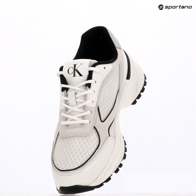 Női cipők Calvin Klein YW0YW02009 Hike Runner Mesh Mix MET MG bright white/black 9
