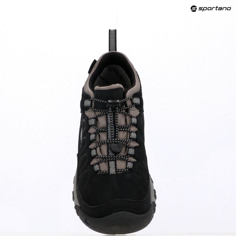 Gyermek túracipő KEEN Targhee IV Low Waterproof fekete/acél szürke 9