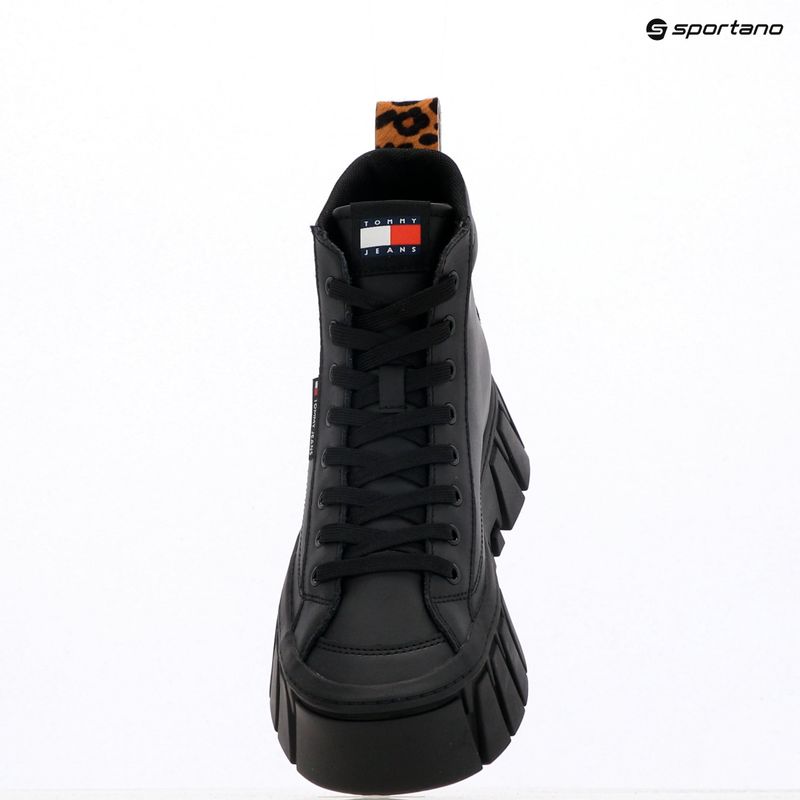 Tommy Jeans női cipő Vulc Flatform Leopard fekete 9