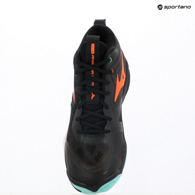 Röplabda cipő Mizuno Wave Momentum Elite Mid fekete/angol/jégzöld 15