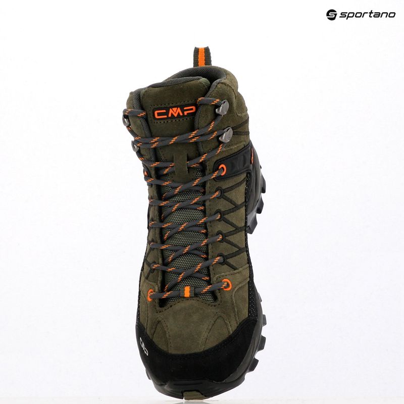 Férfi trekking cipő CMP Rigel Mid Wp olive/flame 13