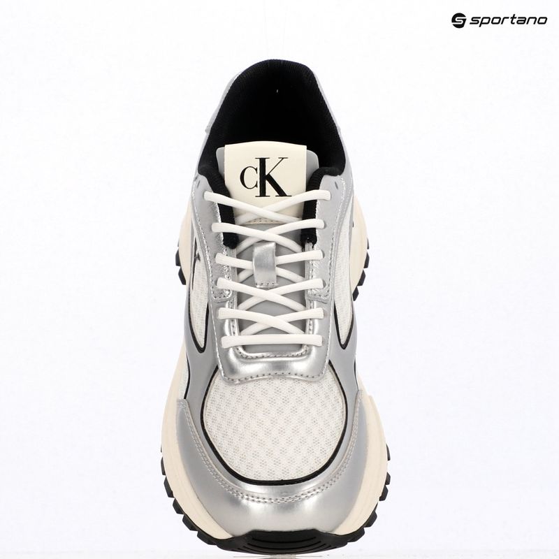 Női cipők Calvin Klein YW0YW02063 Hike Runner Lace Up Mesh Mix silver/black/bright white 9