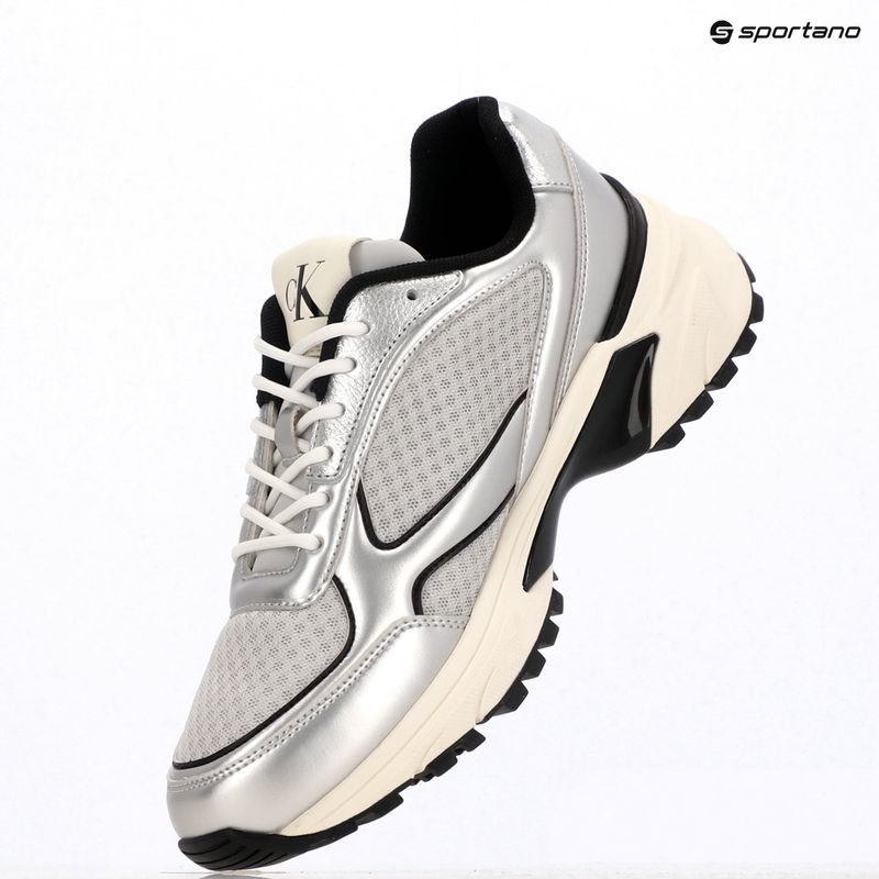 Férfi cipő Calvin Klein YM0YM01402 Hike Runner Laceup Mesh Mix silver/black/marshmallow 9