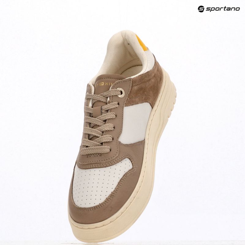 Női cipők Tommy Hilfiger Sporty Cupsole Tumbled Leather coastal taupe/ecru/yellow 9
