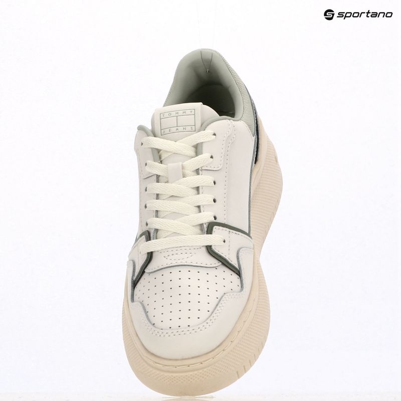 Női cipők Tommy Jeans Retro Basket Flatform ecru/misty sage 9