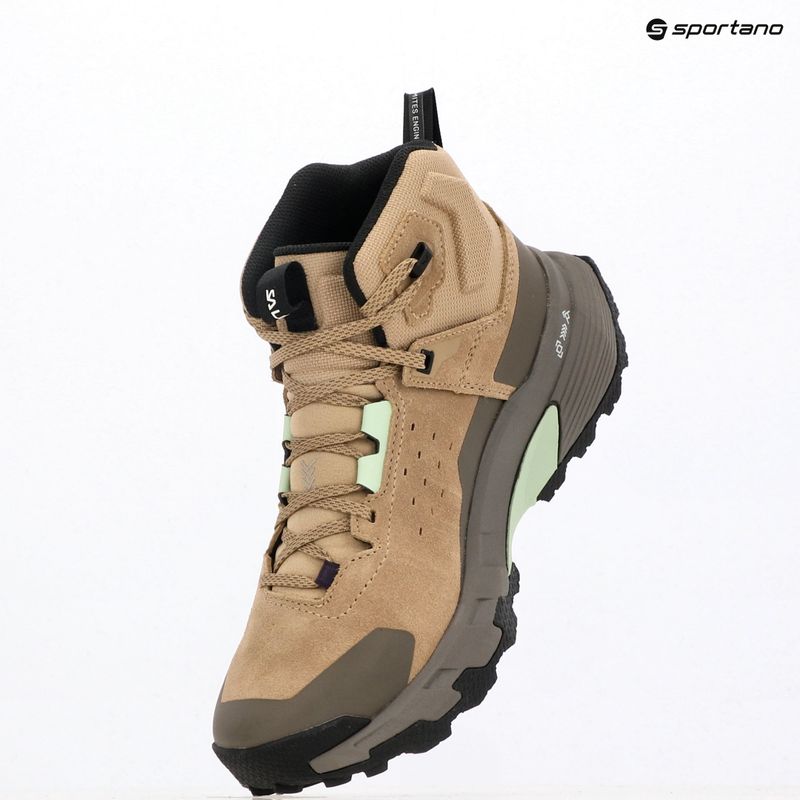Női túracipő Salewa Pedroc 2 Leather Mid PTX quicksand/bungee cord 9