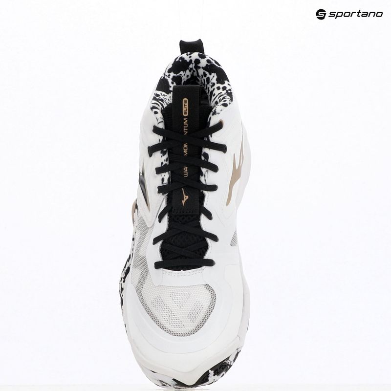 Röplabdacipő Mizuno Wave Momentum Elite Mid white/black/ge gold 15