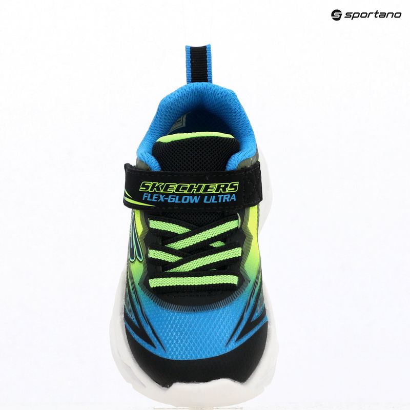 Gyerekcipők SKECHERS Flex-Glow Ultra fekete/kék/lime 16