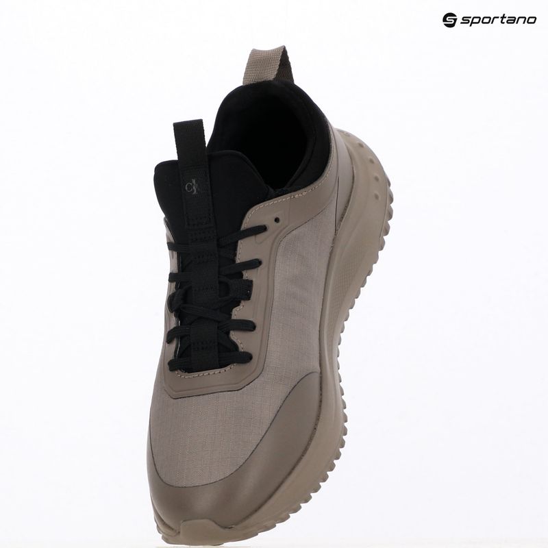 Férfi cipők Calvin Klein YM0YM01443 Eva Runner Laceup Sock Mat Mix taupe smog/black 9
