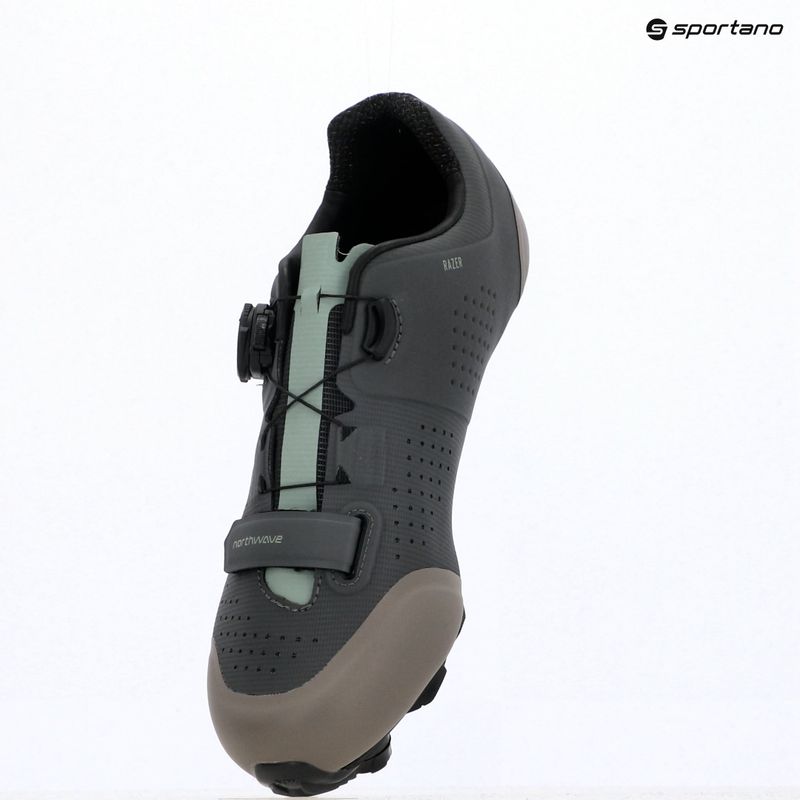 Férfi MTB kerékpáros cipő Northwave Razer dark grey/sage 12
