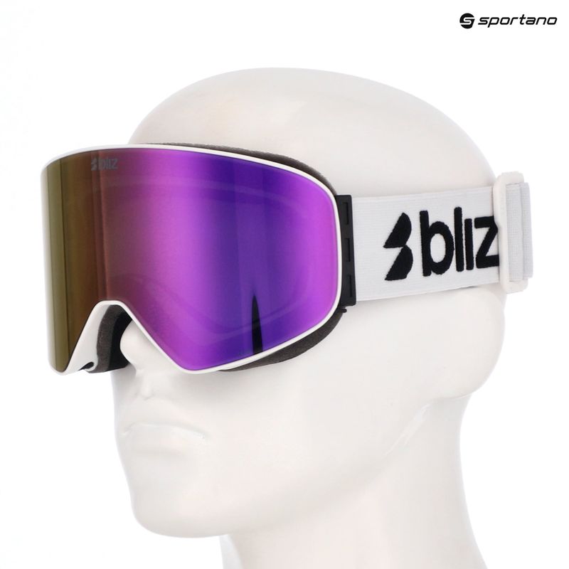 Síszemüveg Bliz Flow matte white/smoke/pink 7