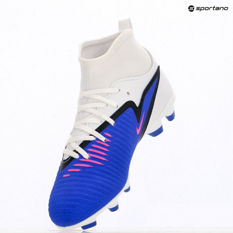 Gyerek focicipő Nike Phantom 6 High Club FG/MG racer blue/white/pink blast 19