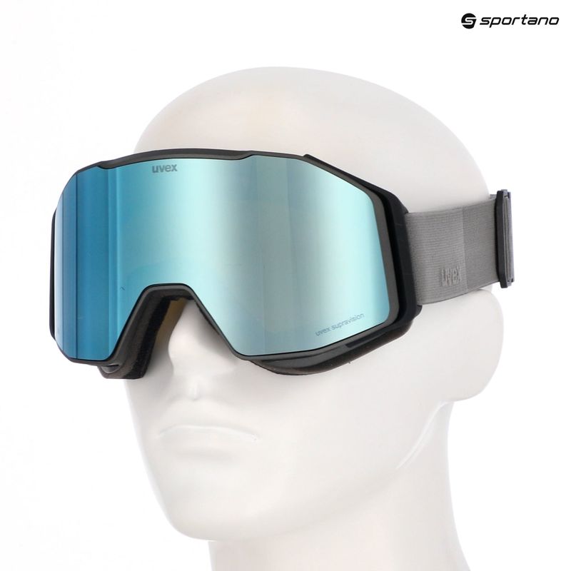 Síszemüveg UVEX Gravity FM rhino matte/mirror ice/green/clear 6