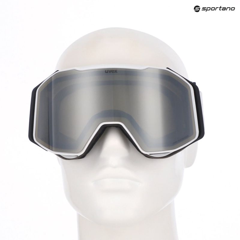 Sí szemüveg UVEX Gravity FM white matt/mirror silver/green/clear 10