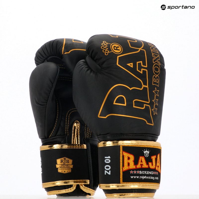 RAJA BOXING Origin Standard valódi bőr bokszkesztyű fekete 9