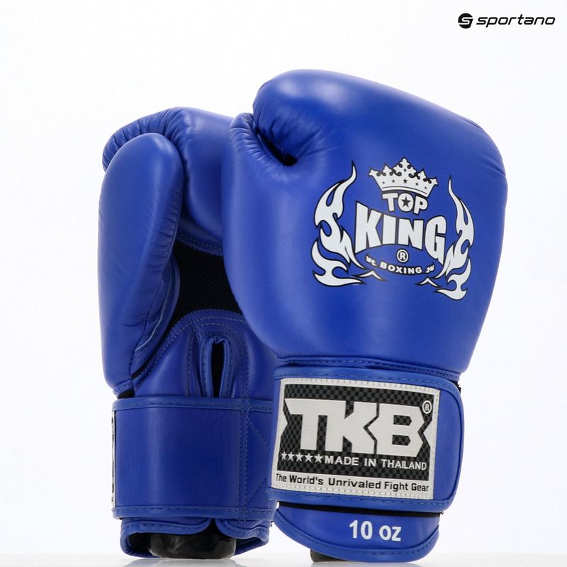 Top King Muay Thai Ultimate Air kék boxkesztyűk 4