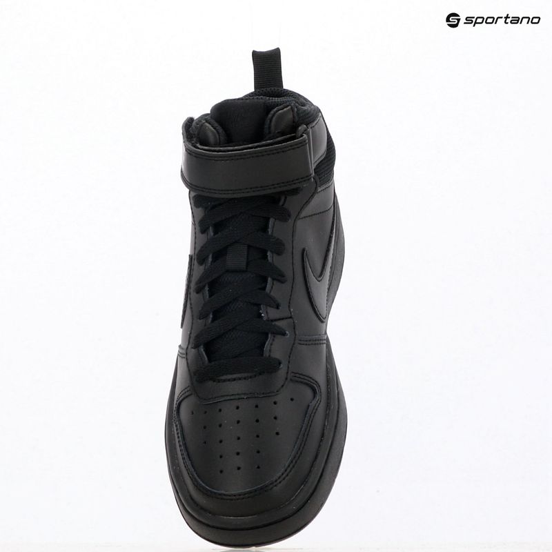 Gyerekcipők Nike Court Borough Mid 2 black/black/black 10