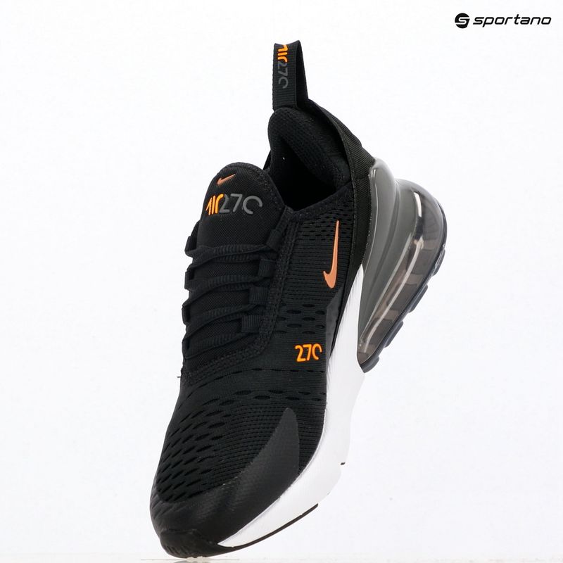 Gyerekcipő Nike Air Max 270 black/laser orange/metallic copper 11