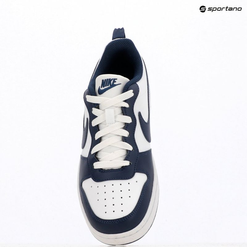 Gyerekcipő Nike Court Borough Low Next Bloom white/white/midnight navy 11