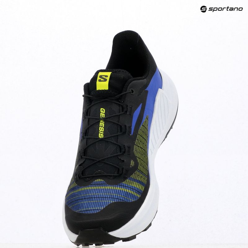 Salomon Genesis férfi futócipő black/acid lime/bluing 10