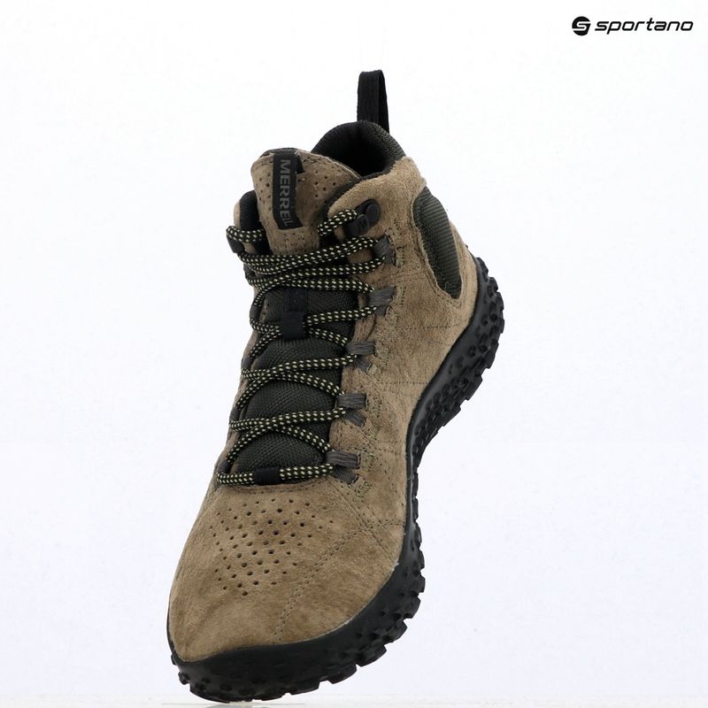 Férfi barefoot cipő Merrell Wrapt Mid WP olive/black 9