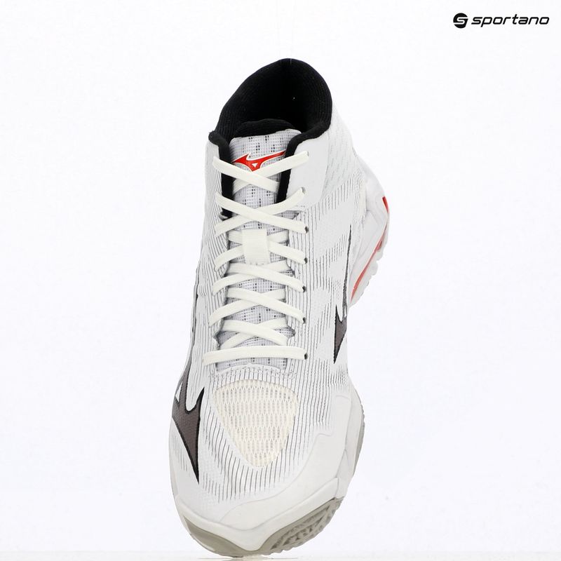 Röplabdacipő Mizuno Wave Lightning Elite Mid white/black/fiery red 9