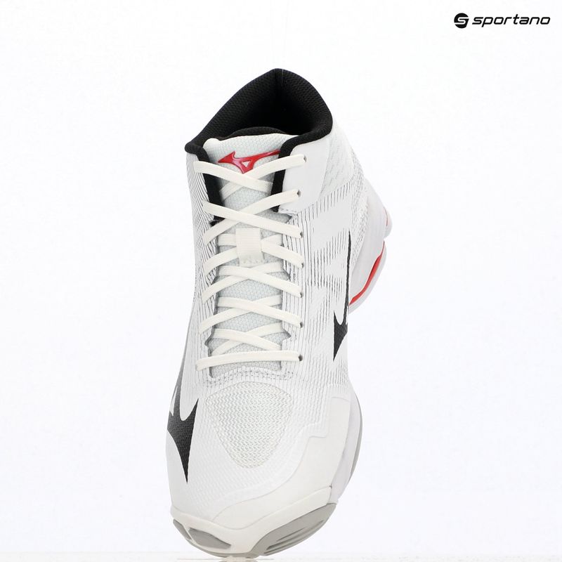 Röplabda cipő Mizuno Wave Lightning Pro Mid white/black/fiery red 9