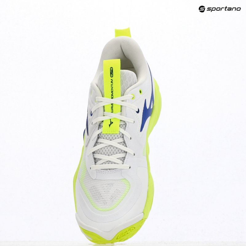 Röplabdacipő Mizuno Wave Momentum Elite white/lightning yellow/dazzling blue 12
