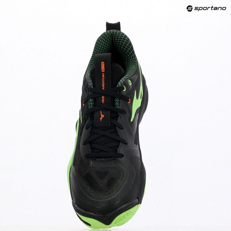 Mizuno Wave Momentum Elite röplabdacipő black/glowing apple/mandarin orange 12