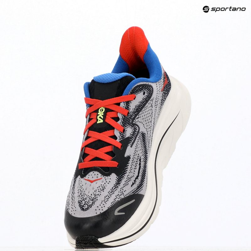 Gyerek futócipők HOKA Clifton 10 foggy grey/black 10