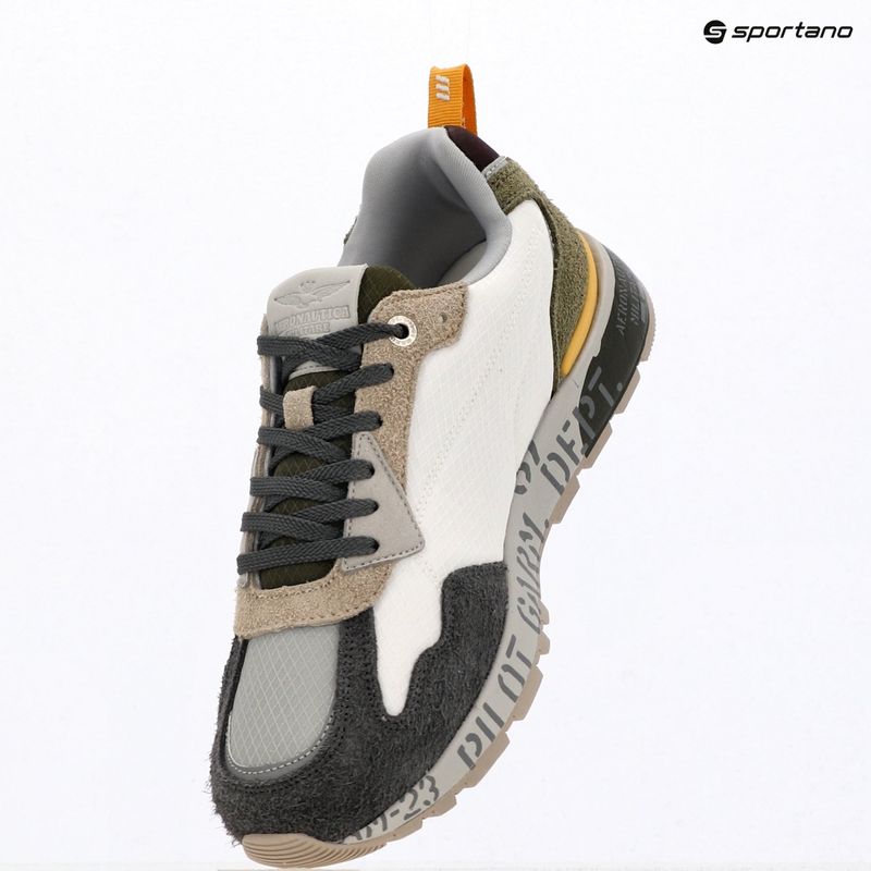 Férfi cipők Aeronautica Militare SC0276UCT03546 off white/green/brown/grey 9